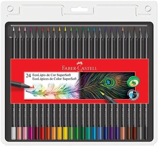 Lápis de Cor, Faber-Castell, EcoLápis Supersoft, 1207100SOFT, 100 Cores