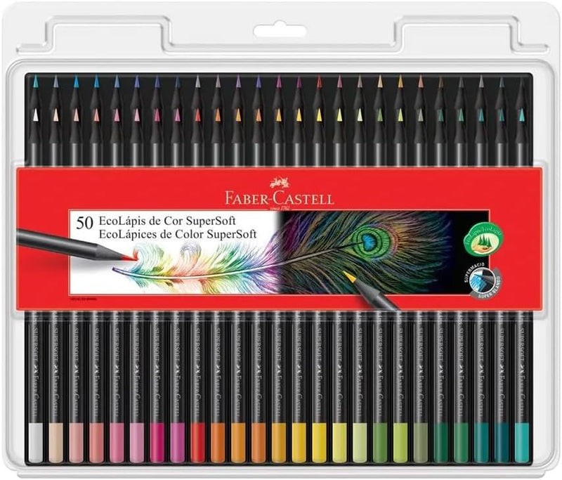 Lápis de Cor, Faber-Castell, EcoLápis Supersoft, 1207100SOFT, 100 Cores